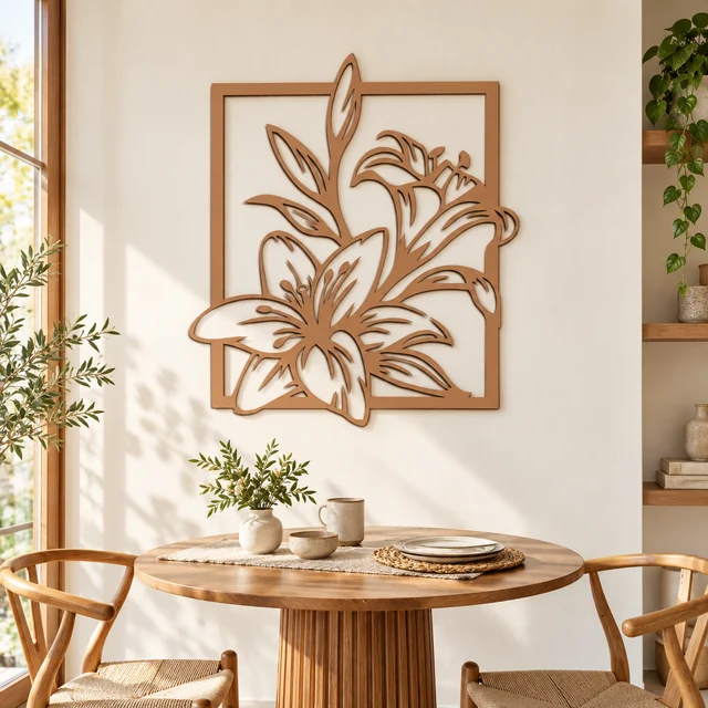 Dezayn MUJI Style Beautiful Flowers BF-1 3D Wall Decor 3D Wall Sign Home Decoration Art Mural Custom Wall Art