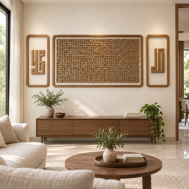Dezayn Ayatul Kursi AK-P Home Deco Wall Decorati Calligraphy Islamic Khat Kufi Wall Art