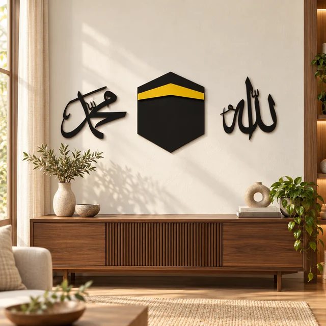 Dezayn Kaabah KB-1  Home Deco Wall Decoration Calligraphy Islamic Khat Kufi Wall Art