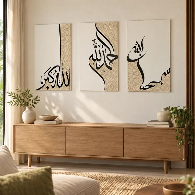 Dezayn Zikir Muji Frame ZK-FM Muji Home Deco Wall Decoration Calligraphy  Wall Art